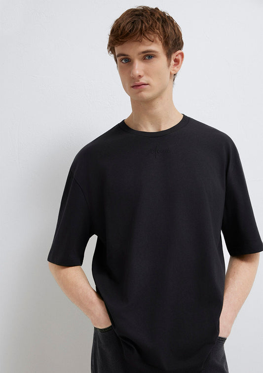 Mavi Embroidered Black T-Shirt