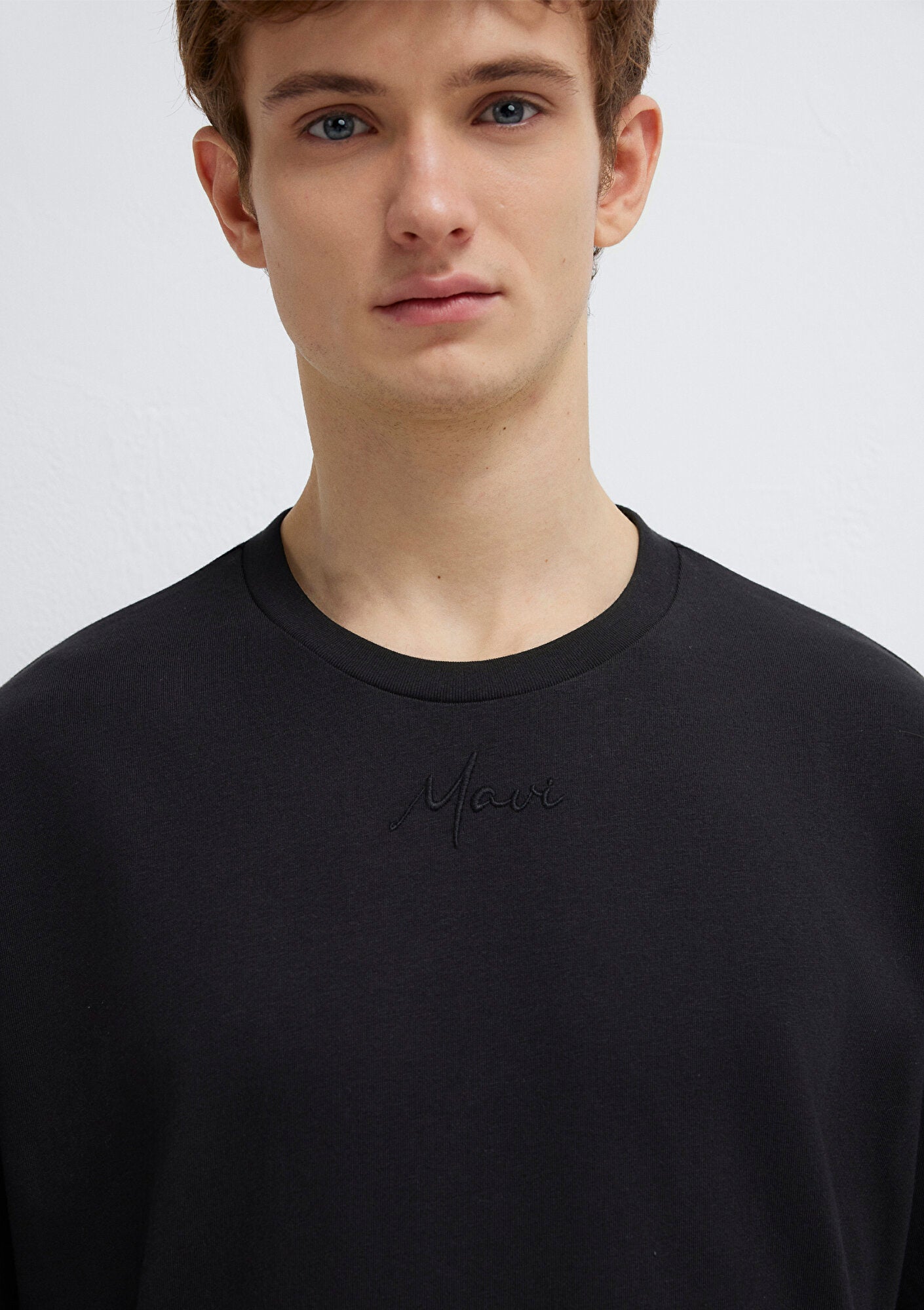 Mavi Embroidered Black T-Shirt
