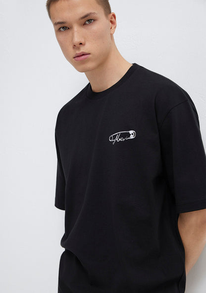 Mavi Printed Black T-Shirt