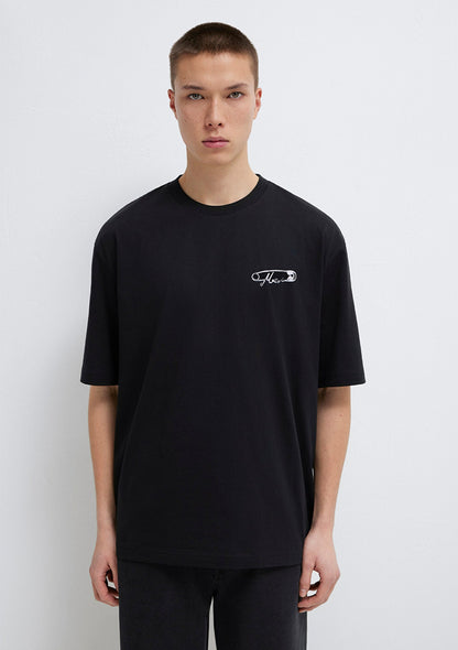 Mavi Printed Black T-Shirt