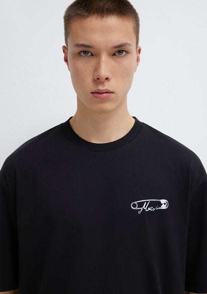 Mavi Printed Black T-Shirt