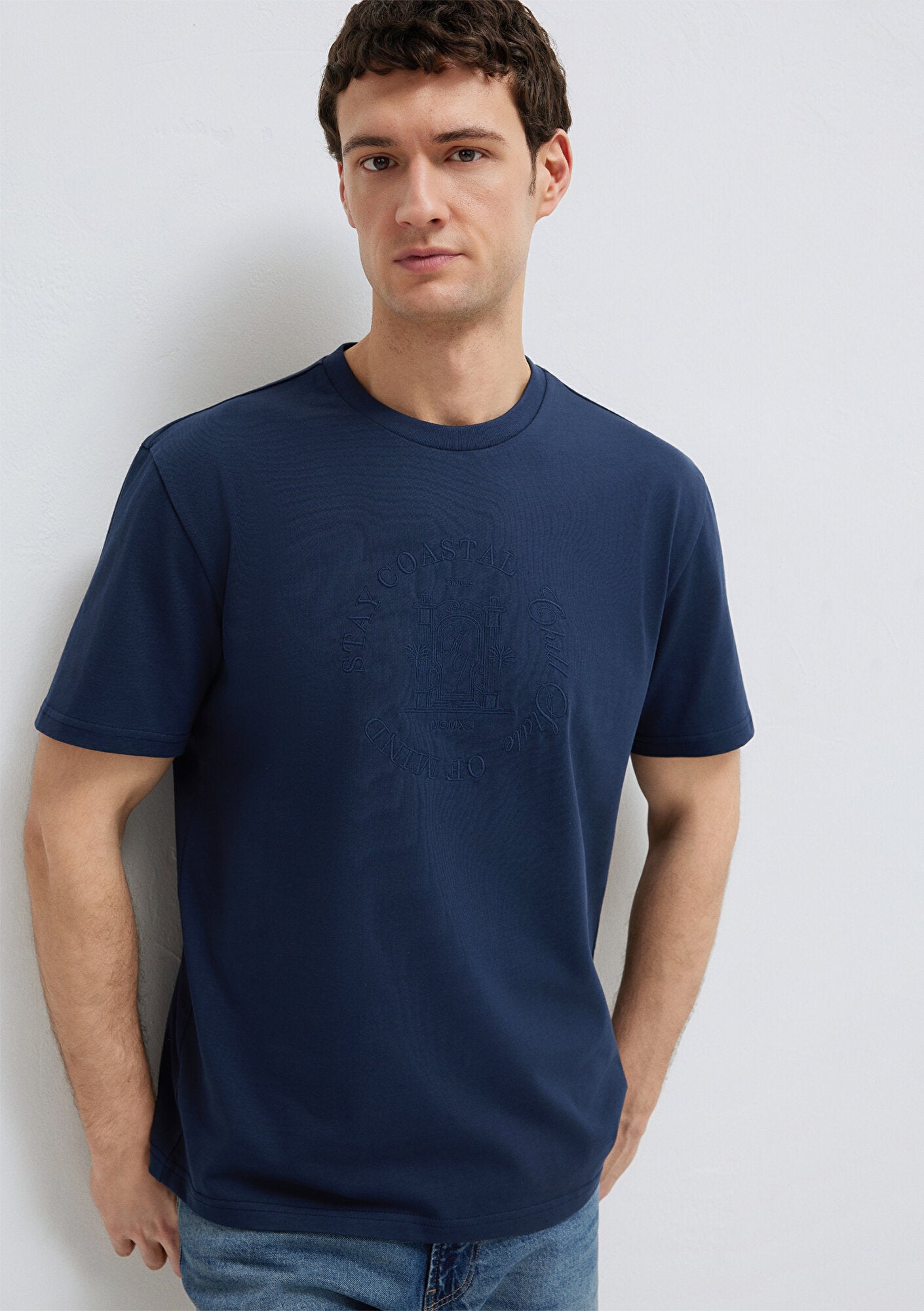 Printed Navy T-Shirt