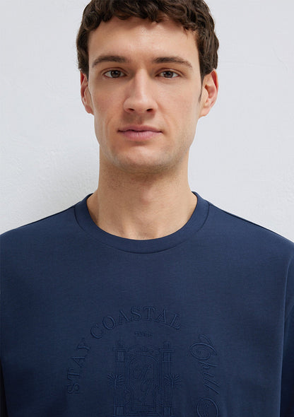 Printed Navy T-Shirt