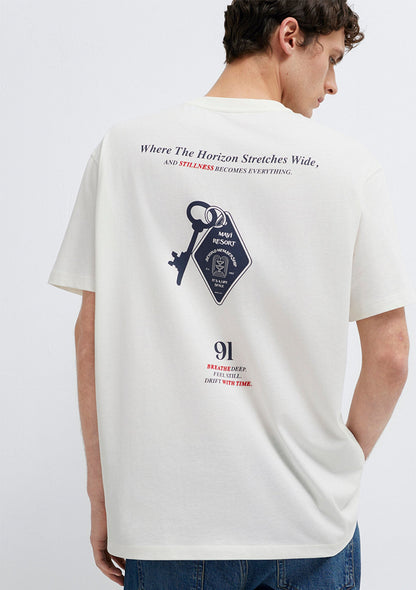 Mavi Resort Printed Ecru T-Shirt