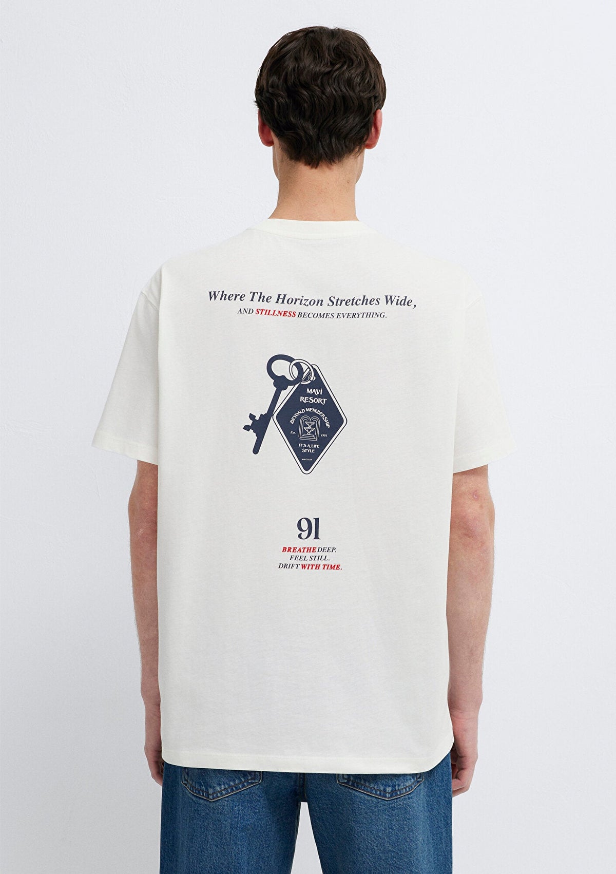 Mavi Resort Printed Ecru T-Shirt