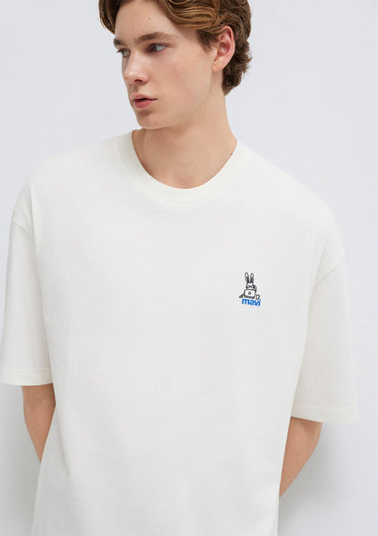 Mavi Logo Printed Ecru T-Shirt