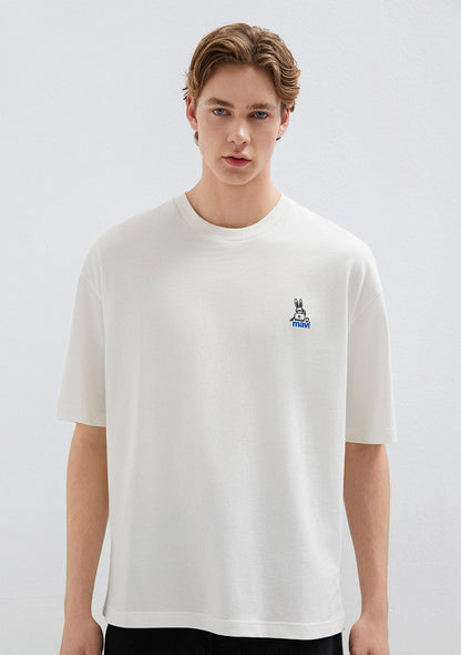 Mavi Logo Printed Ecru T-Shirt