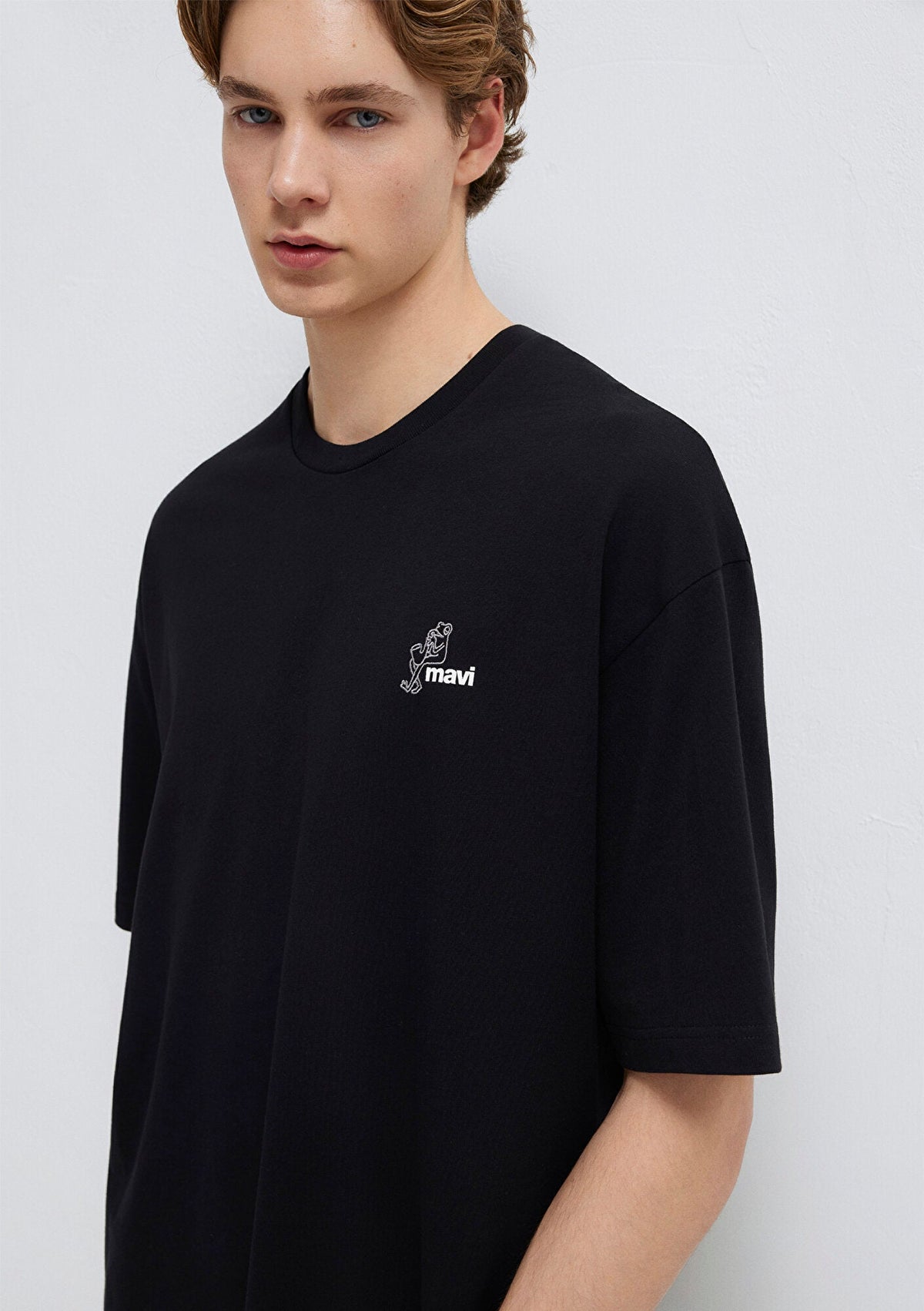 Mavi Logo Printed Black T-Shirt