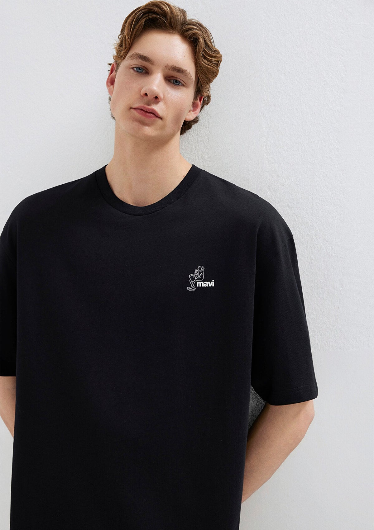 Mavi Logo Printed Black T-Shirt