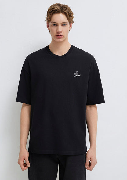 Mavi Logo Printed Black T-Shirt
