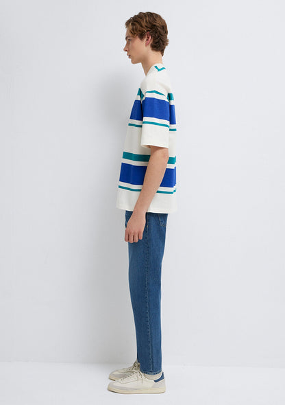 Block Striped Ecru T-Shirt