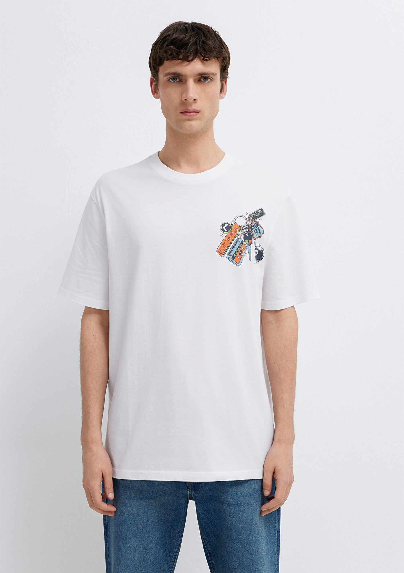 Printed White T-Shirt