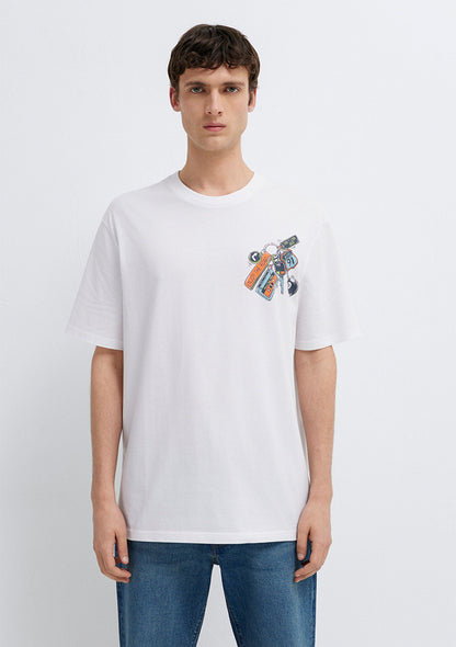 Printed White T-Shirt