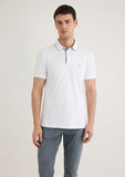 Collar Detailed White Polo T-Shirt