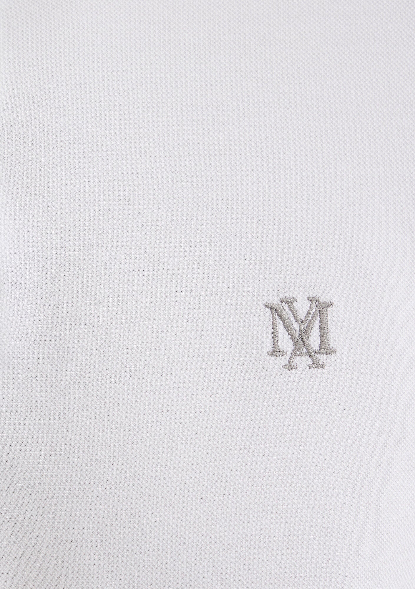 Collar Detailed White Polo T-Shirt