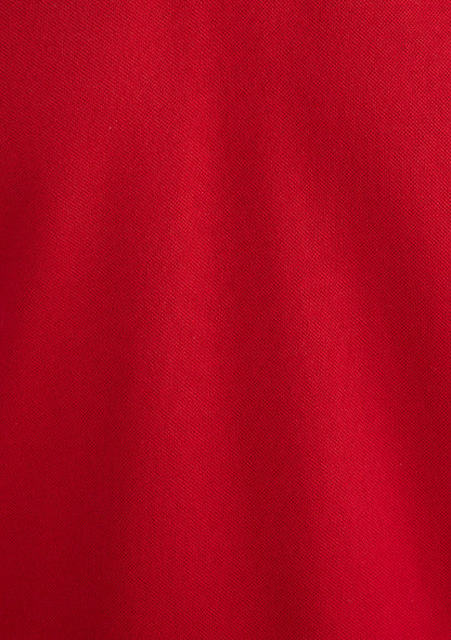 Collar Detailed Red Polo T-Shirt