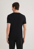 V Neck Siyah Basic T-Shirt