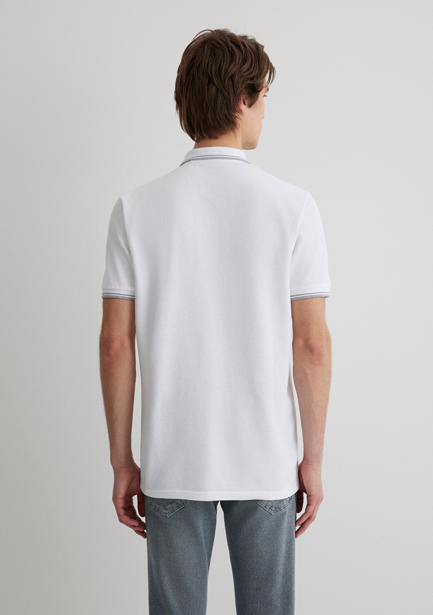 Collar Detailed White Polo
