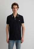 Collar Detailed Black Polo