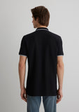 Collar Detailed Black Polo