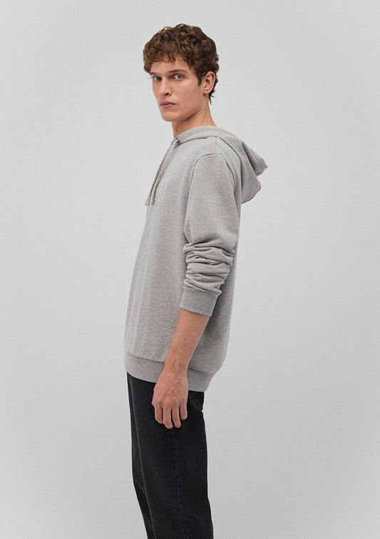 Mavi Logo Printed Hooded Grey Sweatshirt