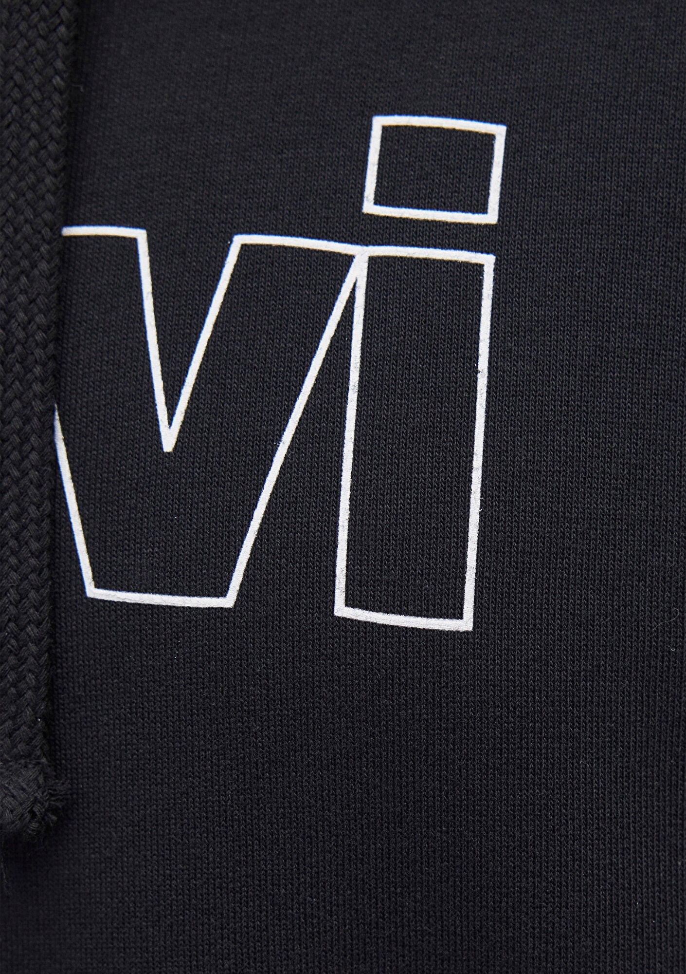 Mavi Logo Printed Hooded Black Sweatshirt