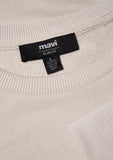 Crew Neck Beige Basic Sweatshirt