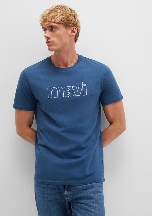 Mavi Logo Printed Blue T-Shirt