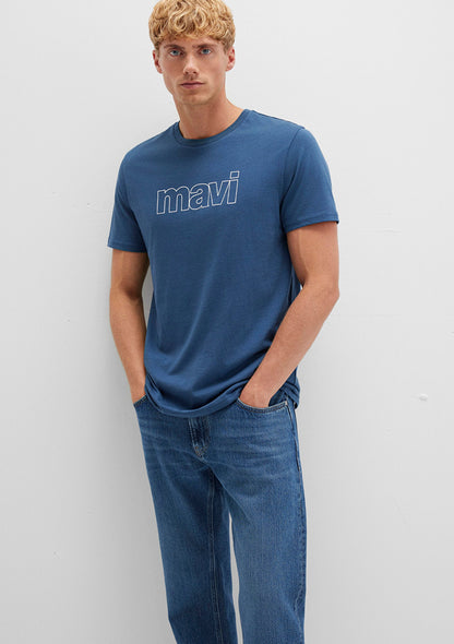 Mavi Logo Printed Blue T-Shirt