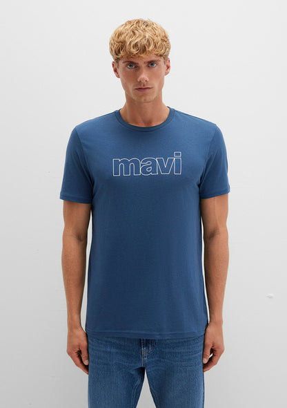 Mavi Logo Printed Blue T-Shirt