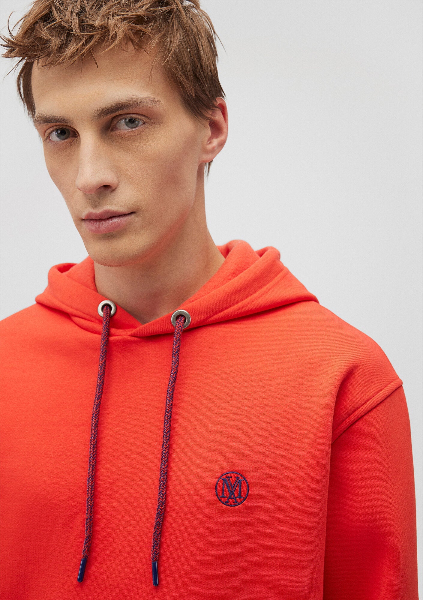Mavi Logo Embroidered Red Sweatshirt