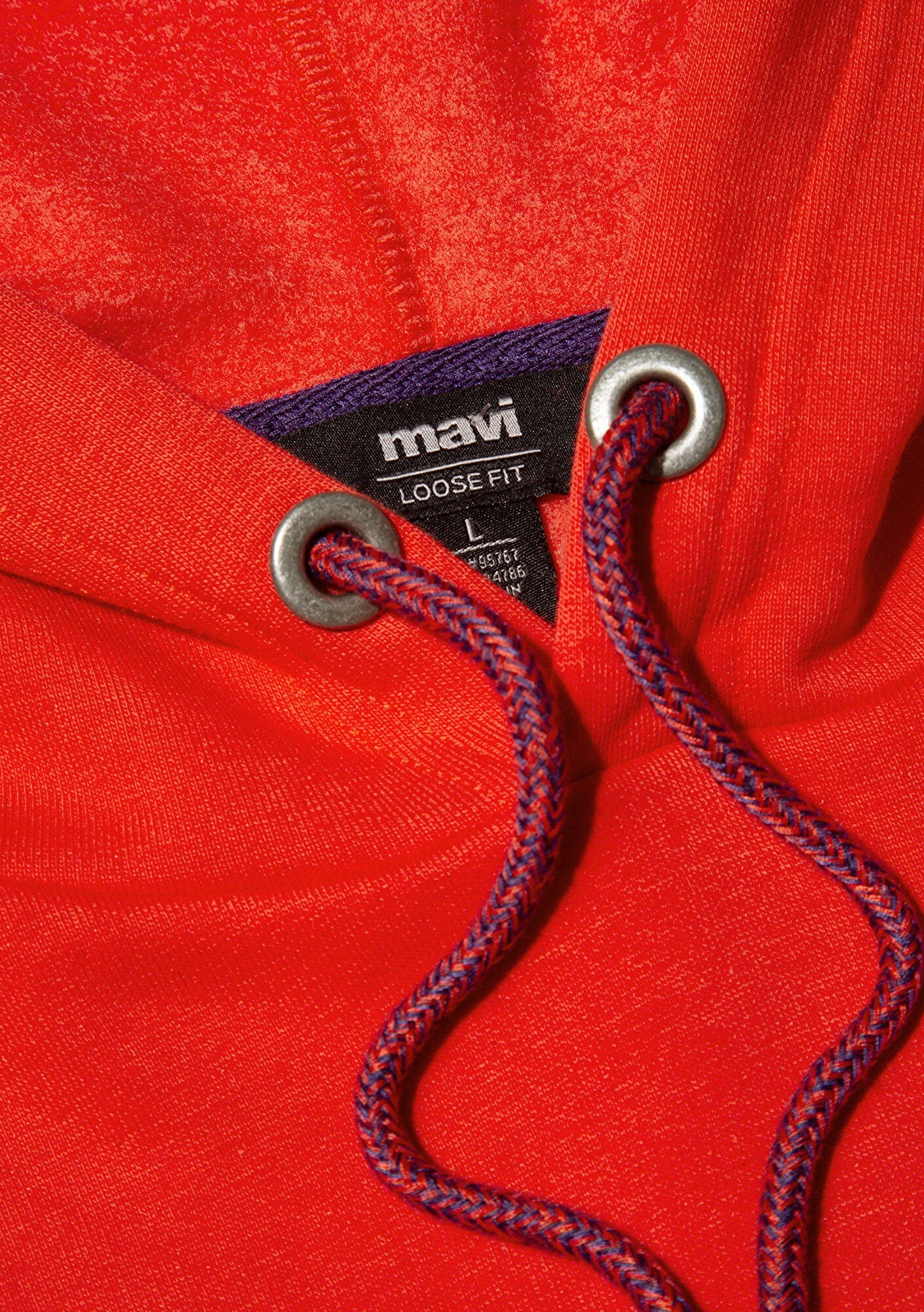 Mavi Logo Embroidered Red Sweatshirt