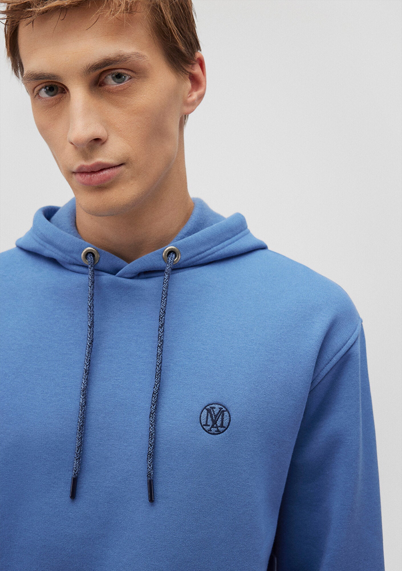 Mavi Logo Embroidered Blue Sweatshirt
