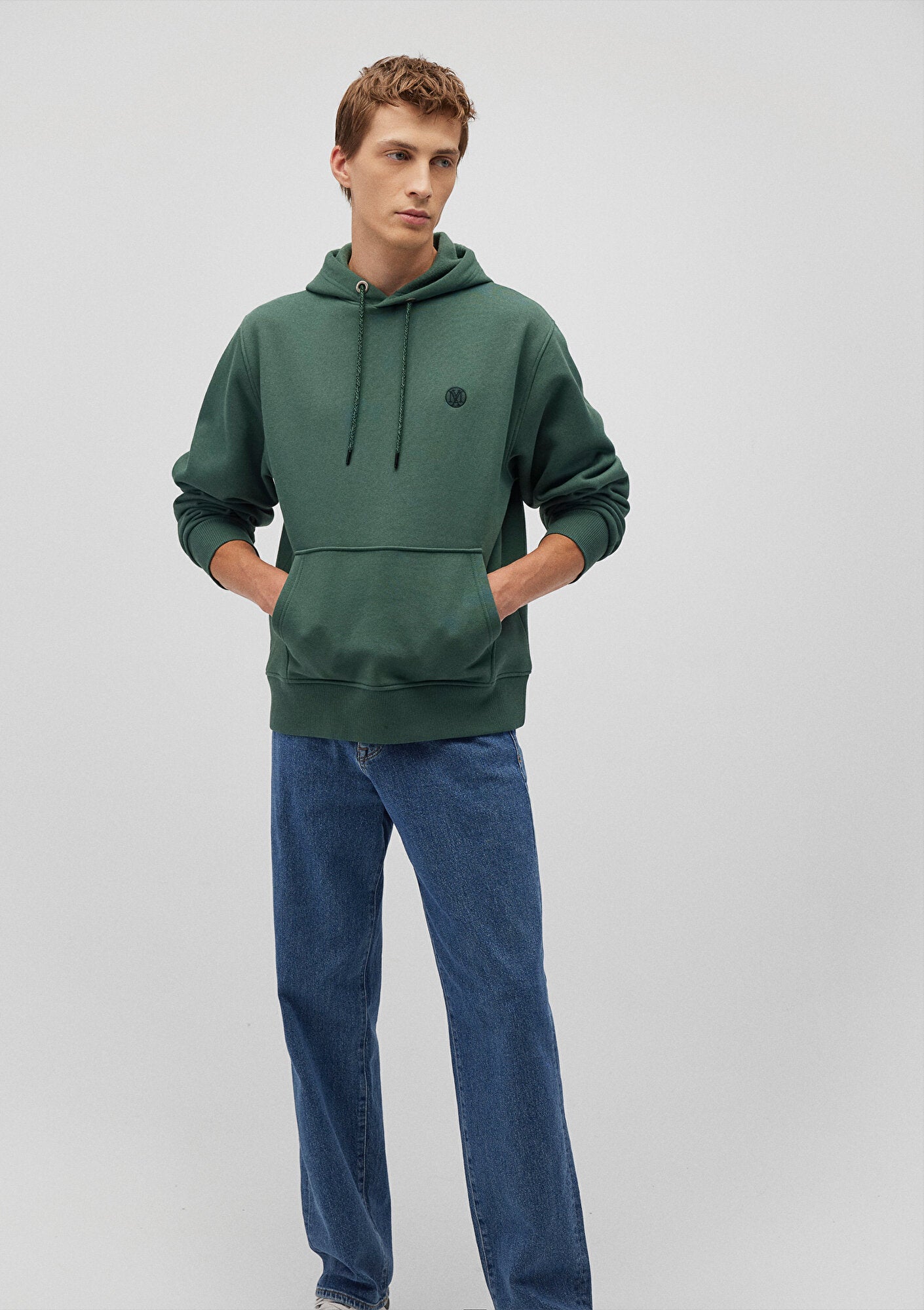 Mavi Logo Embroidered Green Sweatshirt