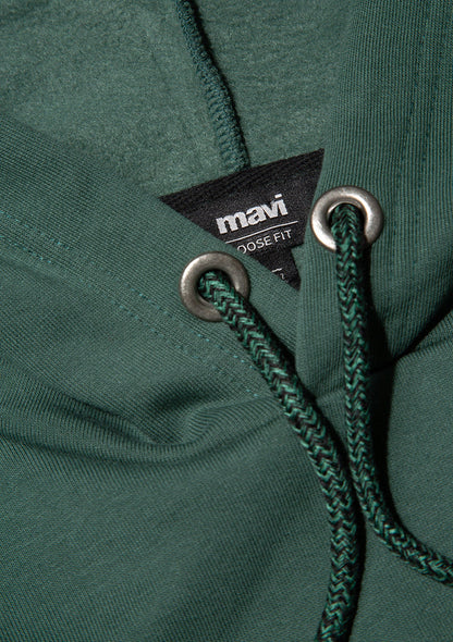 Mavi Logo Embroidered Green Sweatshirt