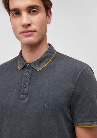 Collar Detailed Grey Polo