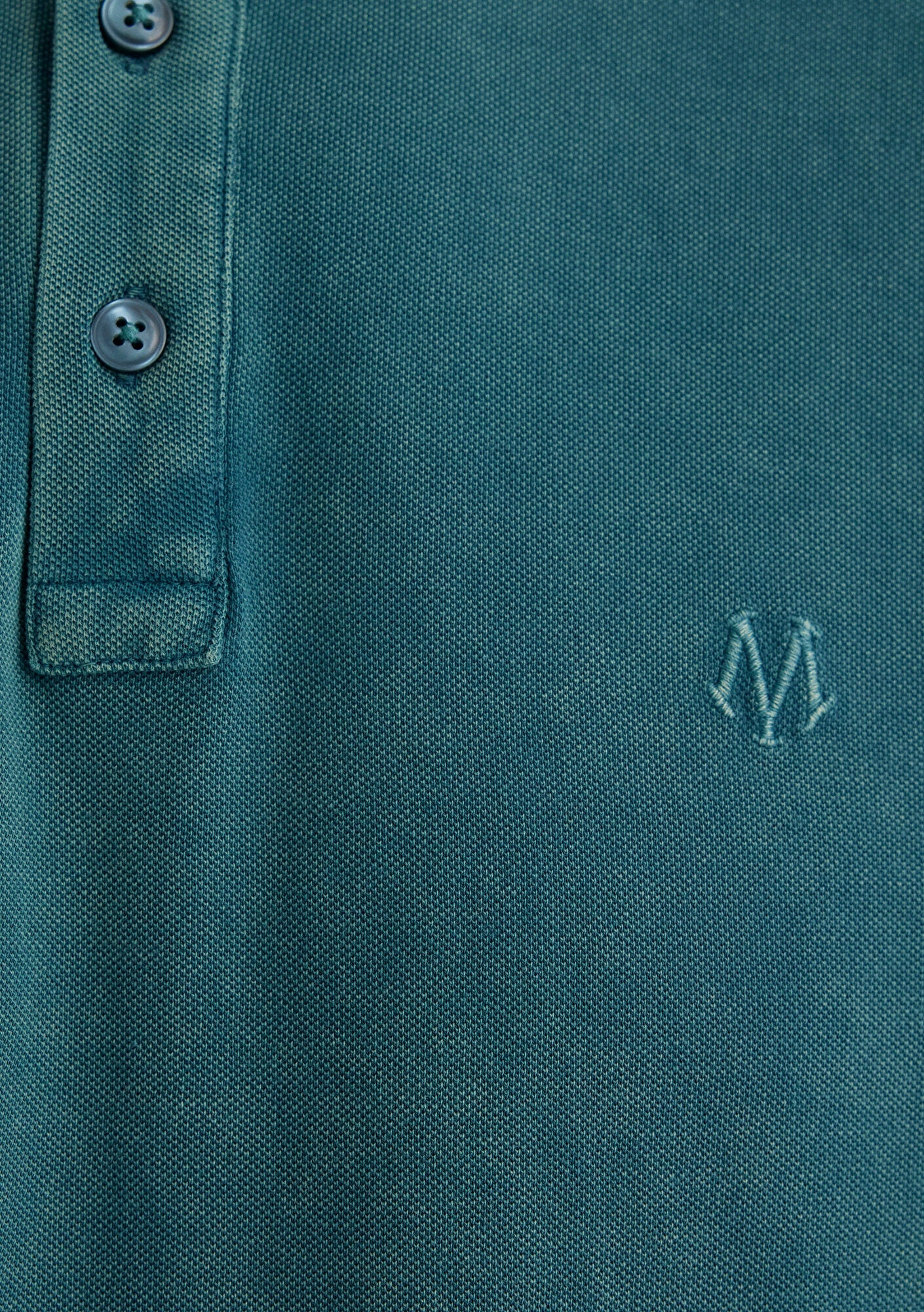 Collar Detailed Green Polo