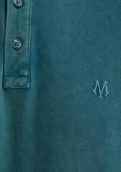 Collar Detailed Green Polo