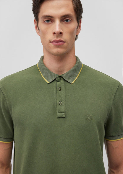 Collar Detailed Green Polo