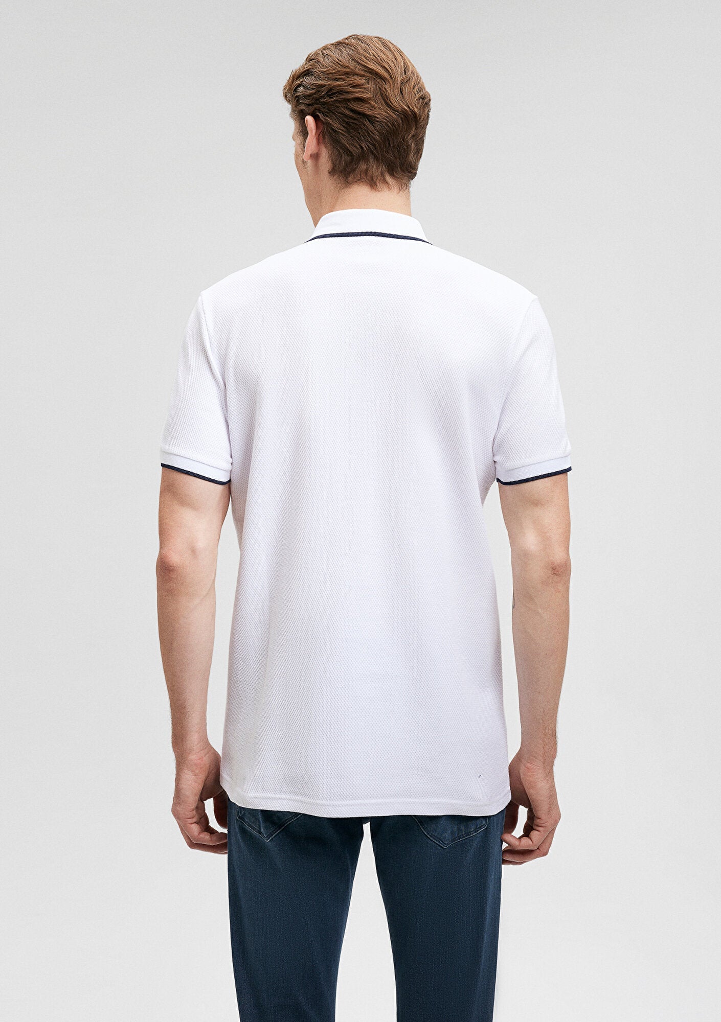 Collar Detailed White Polo