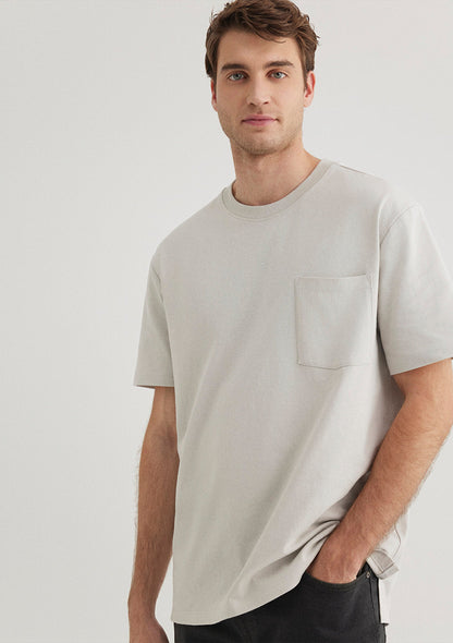 Grey T-shirt with Pocket Detail