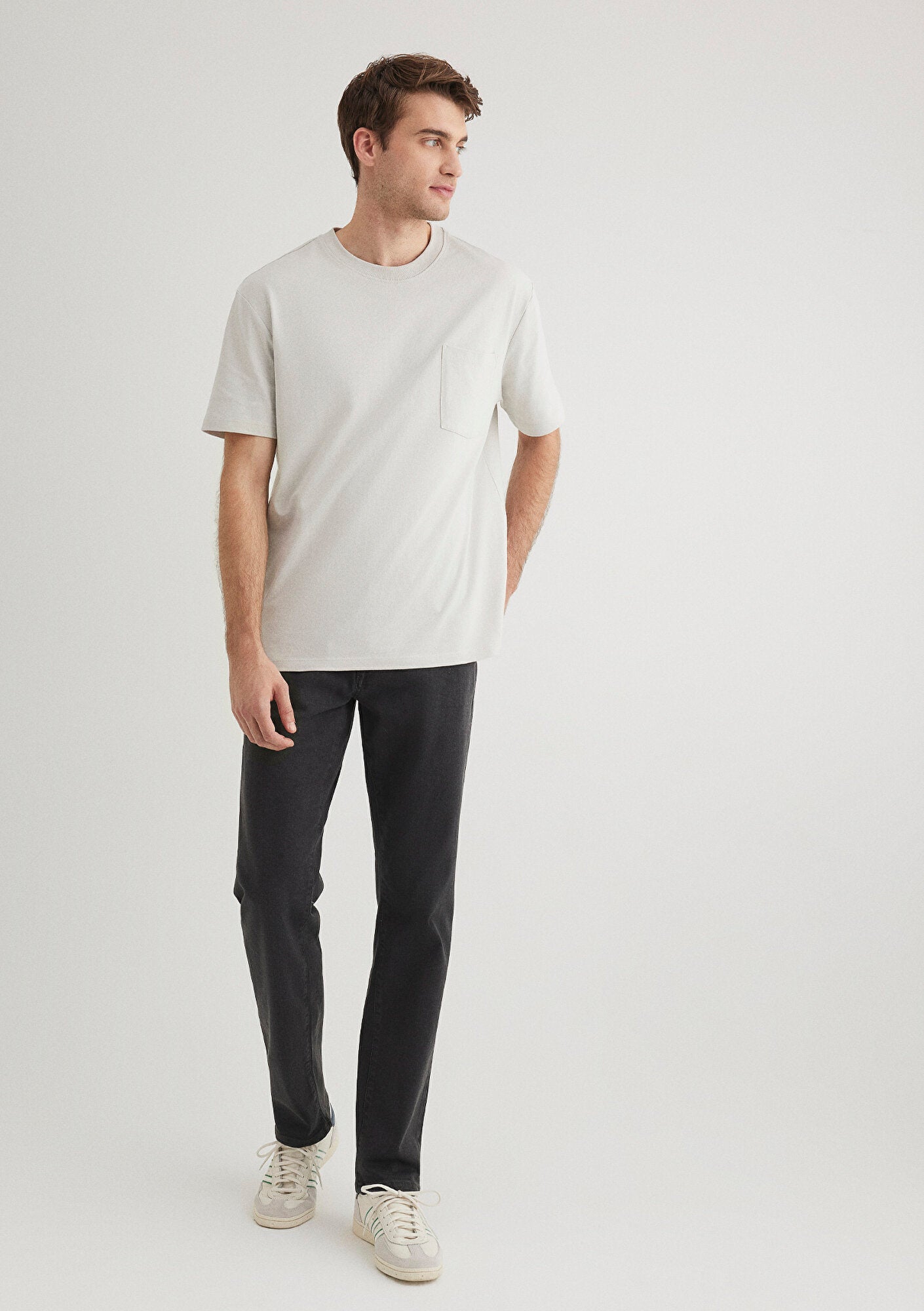 Grey T-shirt with Pocket Detail