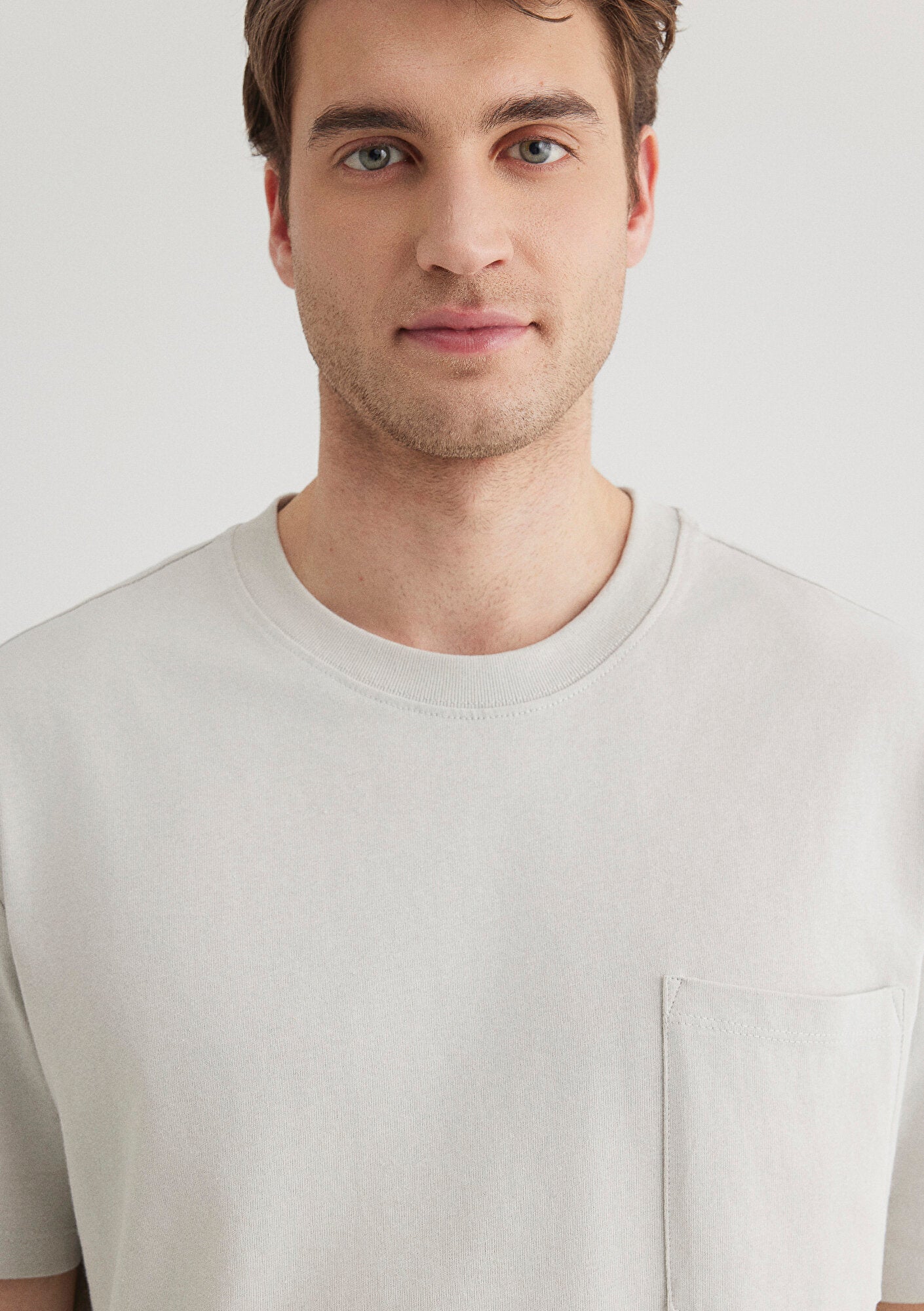 Grey T-shirt with Pocket Detail