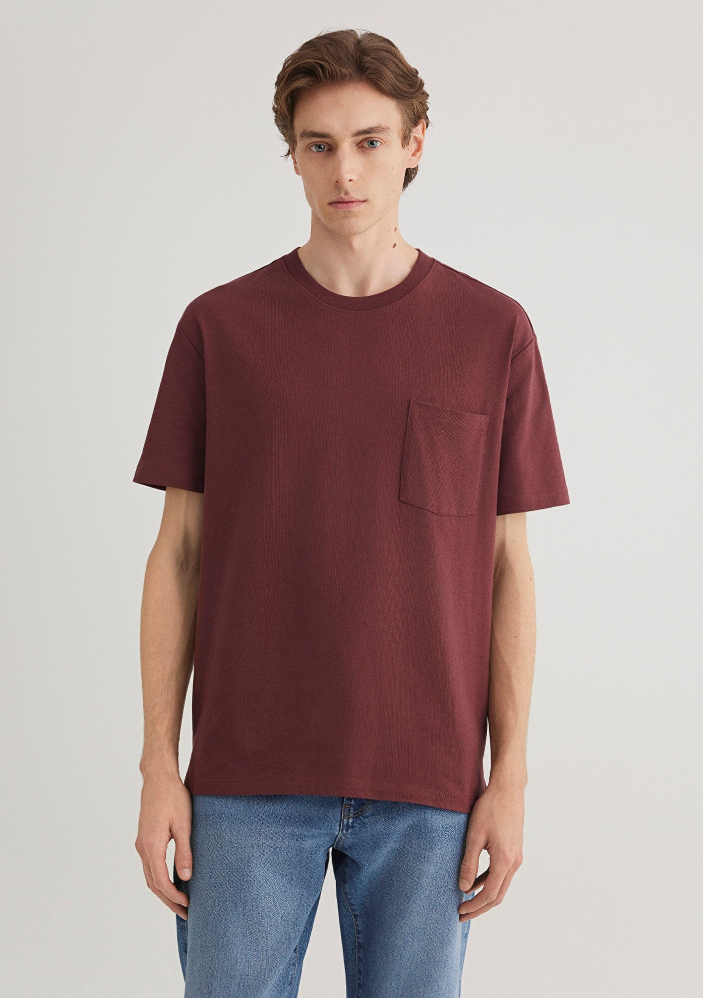 Red T-shirt with Pocket Detail
