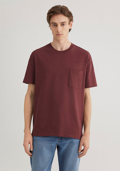 Red T-shirt with Pocket Detail