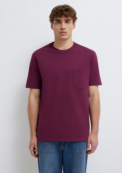 Purple T-shirt with Pocket Detail