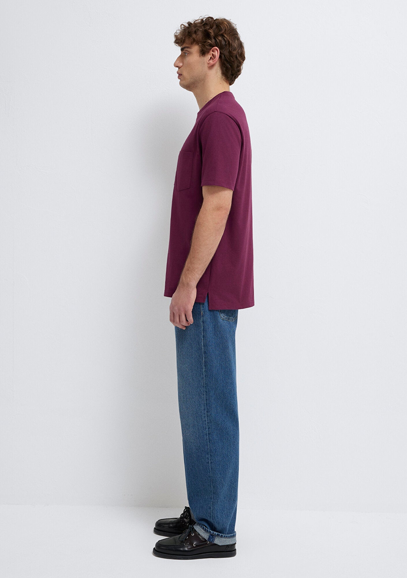 Purple T-shirt with Pocket Detail