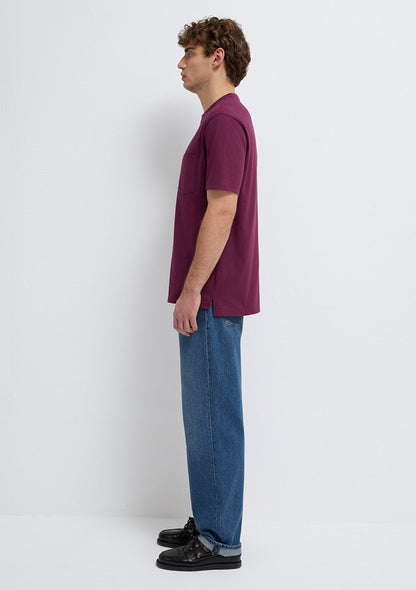 Purple T-shirt with Pocket Detail