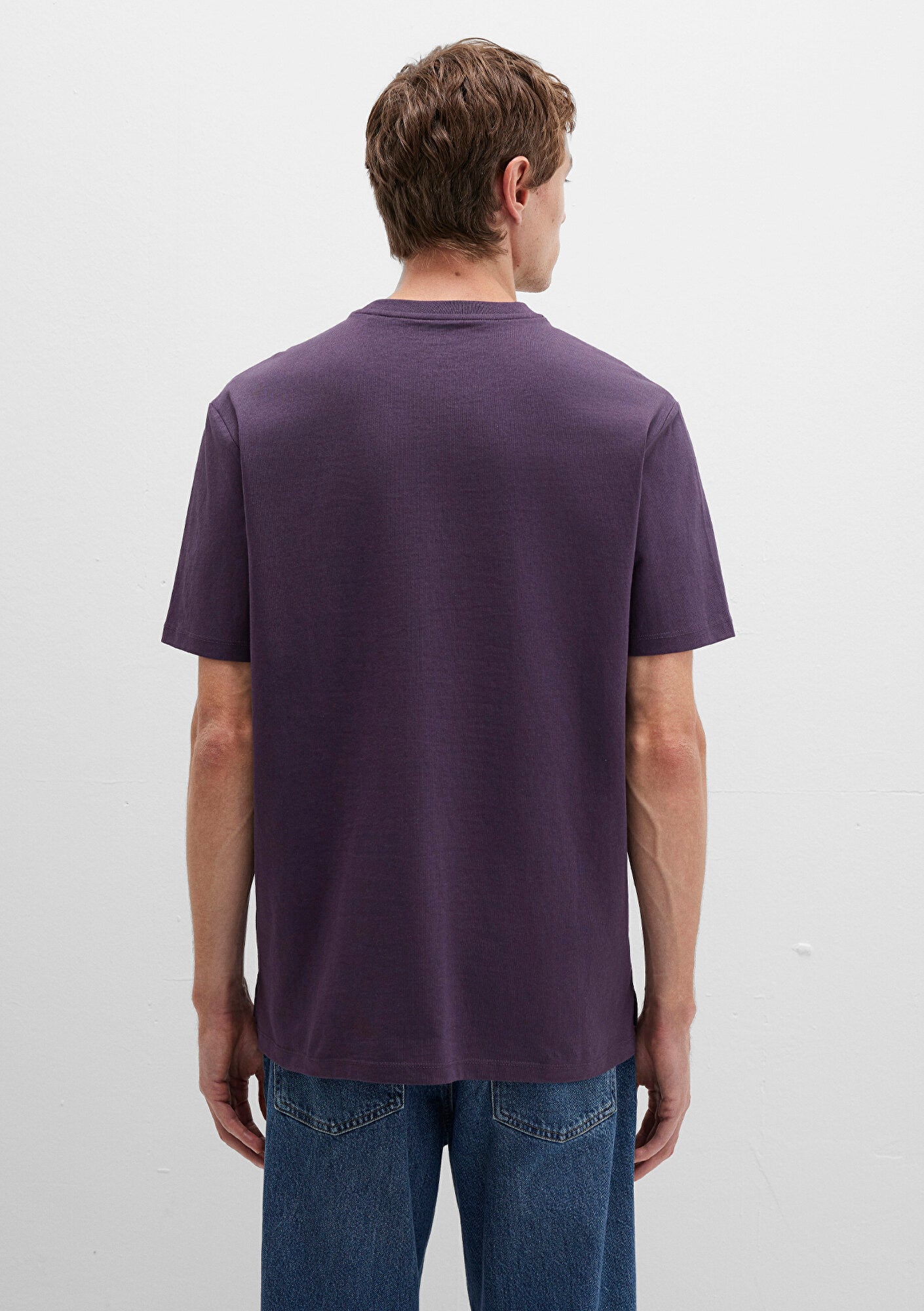 Pocket Detailed Purple Basic T-Shirt