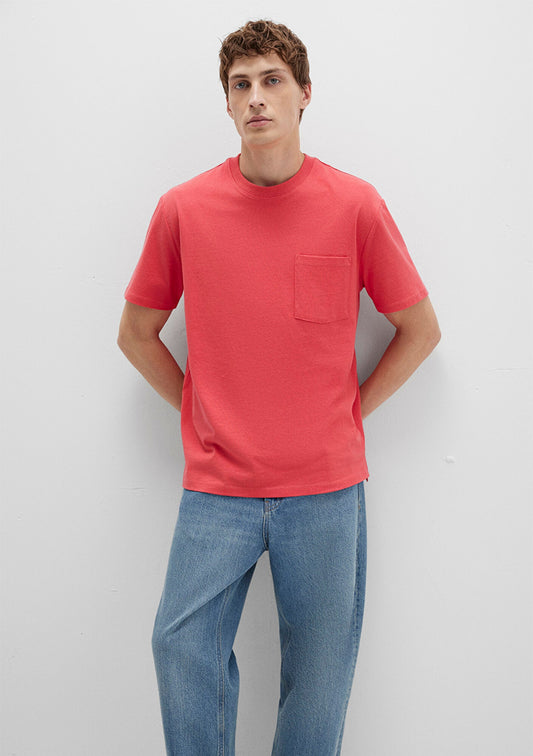 Crew Neck Pink Basic T-Shirt
